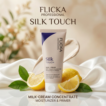 Flicka Silk Touch 3-in-1 Face Moisturizer & Primer | Long-Lasting Dewy Makeup Base | Pore Minimizer | For All Skin Types
