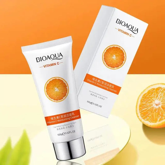 BIOAQUA Vitamin C Moisturizing Cleanser - Deep Cleansing & Brightening Facial Wash