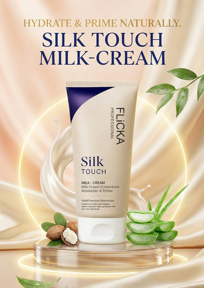 Flicka Silk Touch 3-in-1 Face Moisturizer & Primer | Long-Lasting Dewy Makeup Base | Pore Minimizer | For All Skin Types